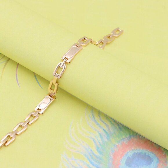 "Bold Link Design Rose Gold Bracelet, XPBL1002 - Picture 7 of 12